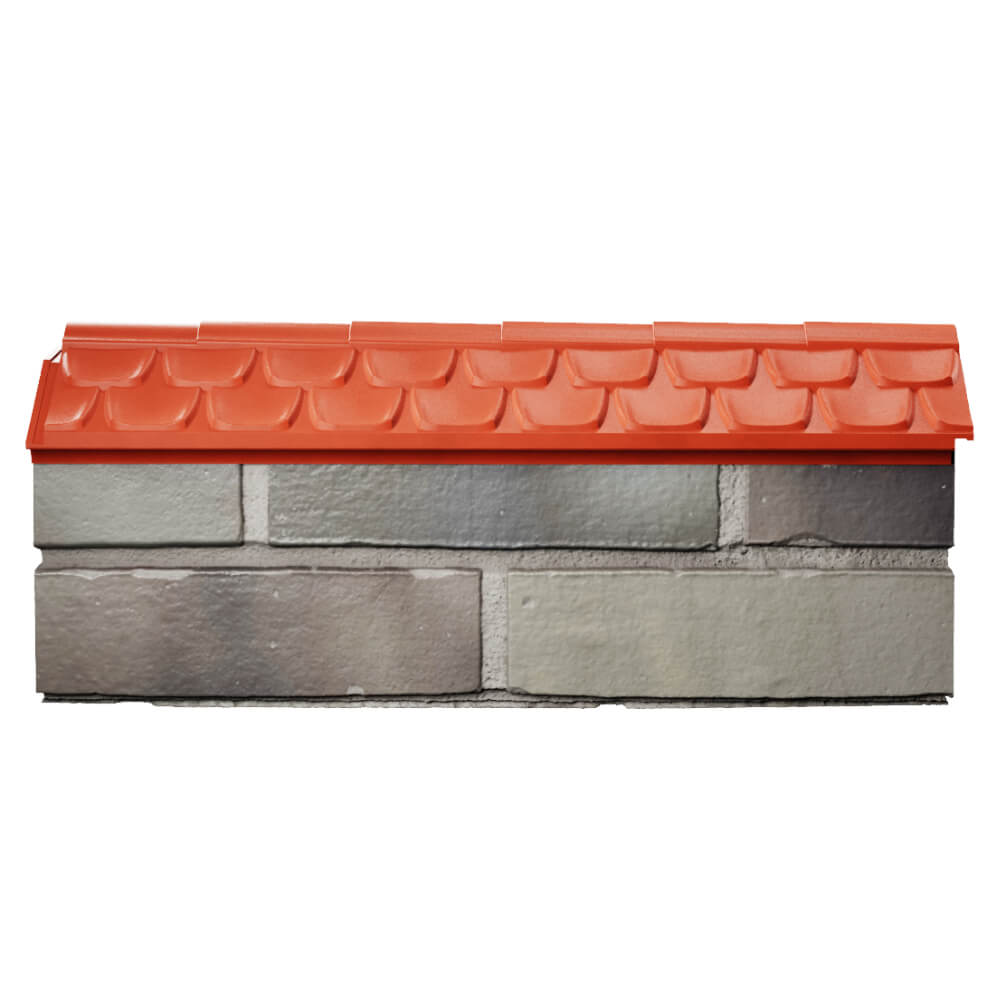 Парапет Zking Эльбрус Красный с посадкой на 0.5 кирпича (130мм) в Павловском Посаде фото