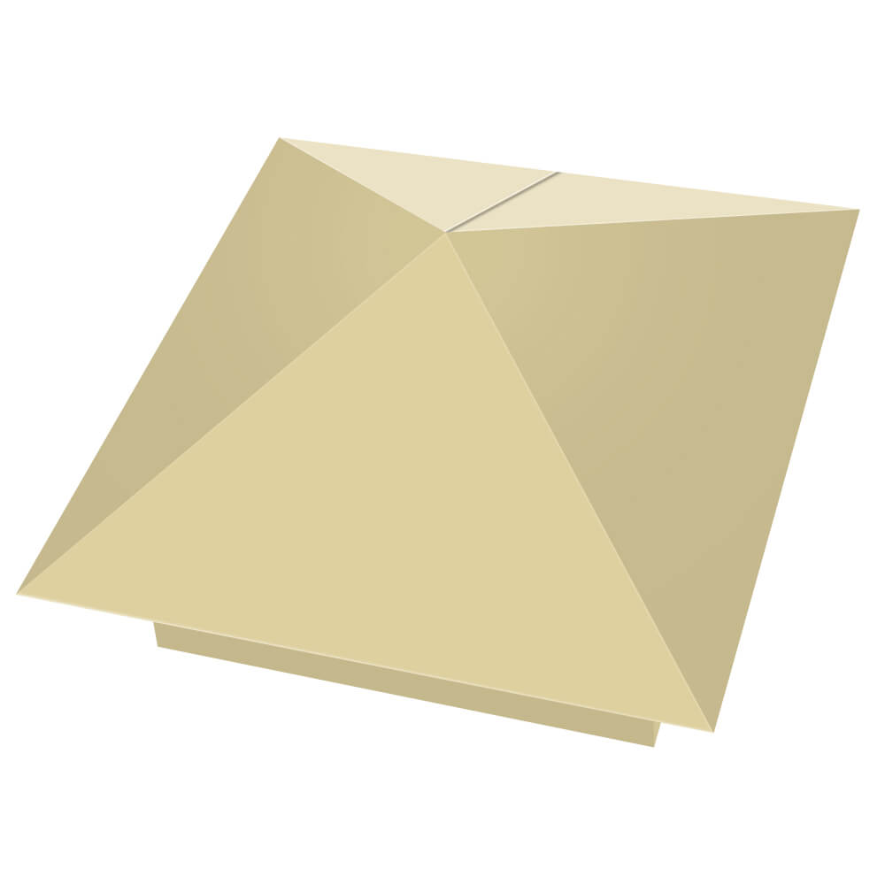 Колпак металлический 400х400мм RAL1014 Бежевый заборный Павловский Посад фото