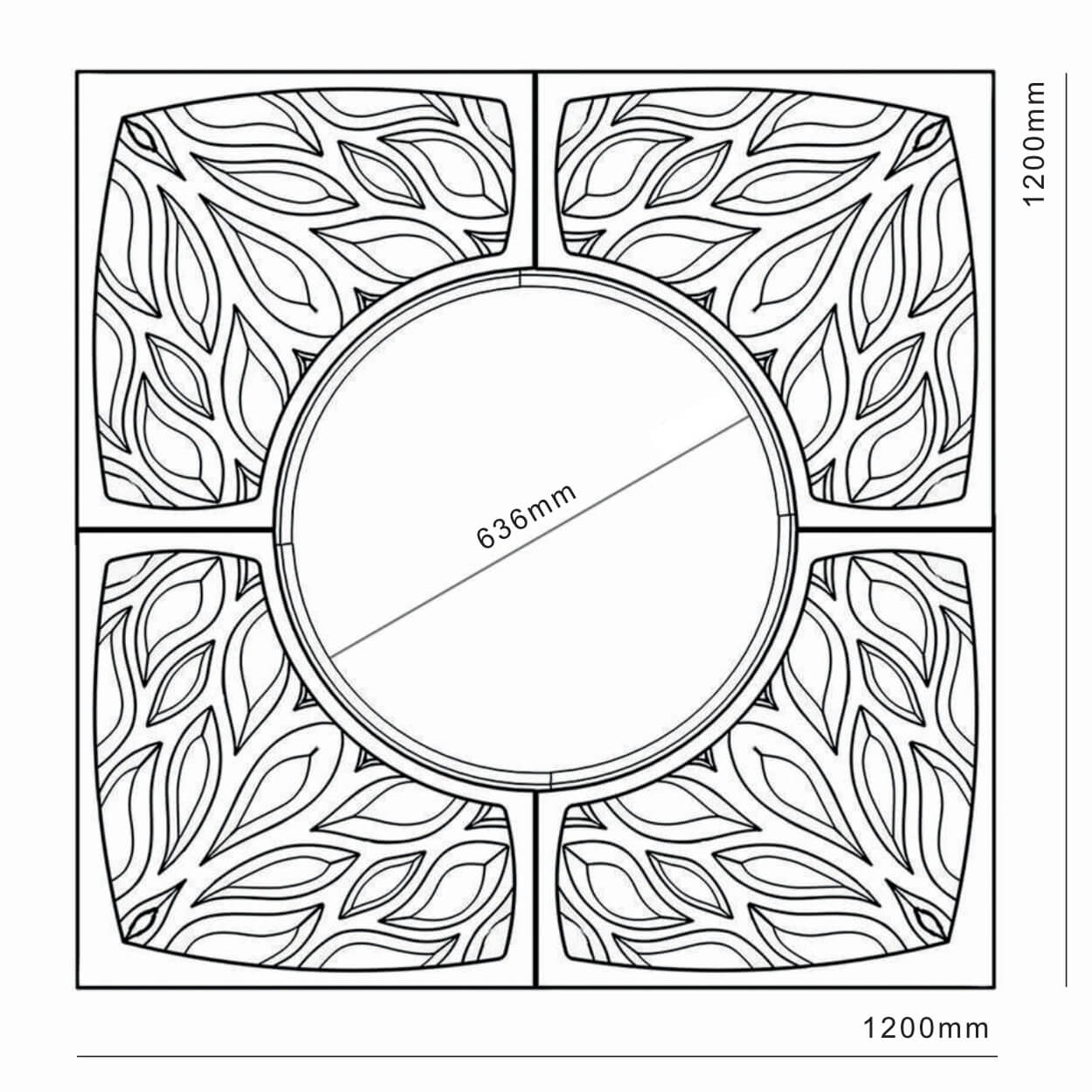 Приствольная решетка для дерева ZKING CRUST 1.2х1.2м Черная в Павловском Посаде фото