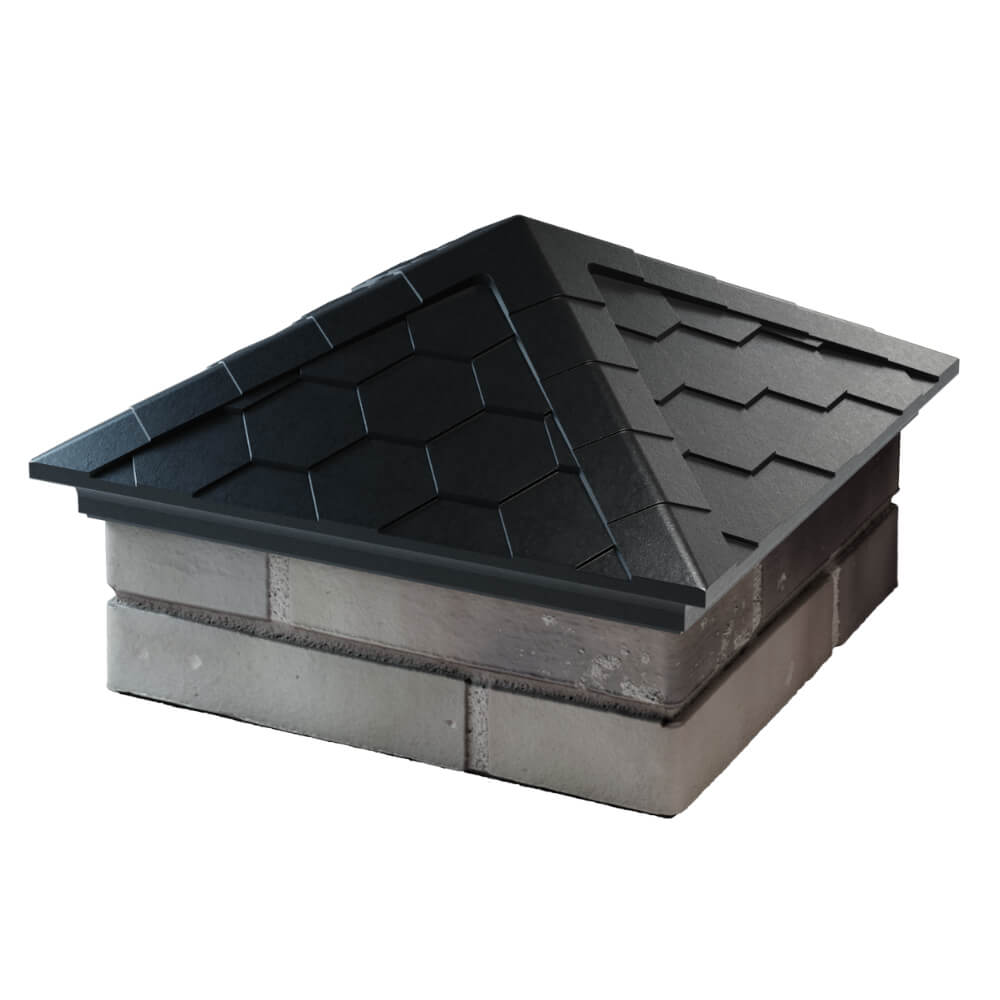 Колпак Zking Эверест Черный на столб 1.5х1.5 кирпича (390х390мм) в Павловском Посаде фото