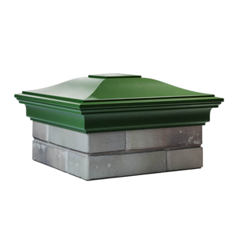 Колпак Zking Монблан Зеленый на столб 1.5х1.5 еврокирпича 0.7НФ (355х355мм) в Павловском Посаде фото