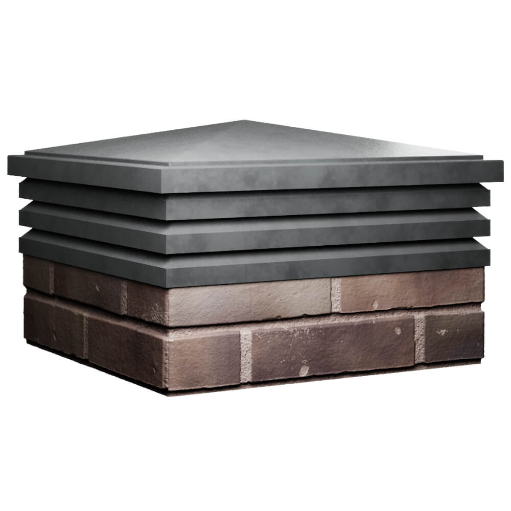 Колпак Zking Бона ХайТек Серый на столб 2х2 кирпича (513х513мм) в Павловском Посаде фото