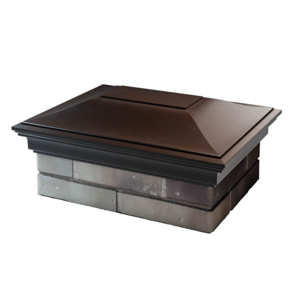 Колпак Zking Монблан Коричневый на столб 2х1.5 кирпича (515х385мм) в Павловском Посаде фото