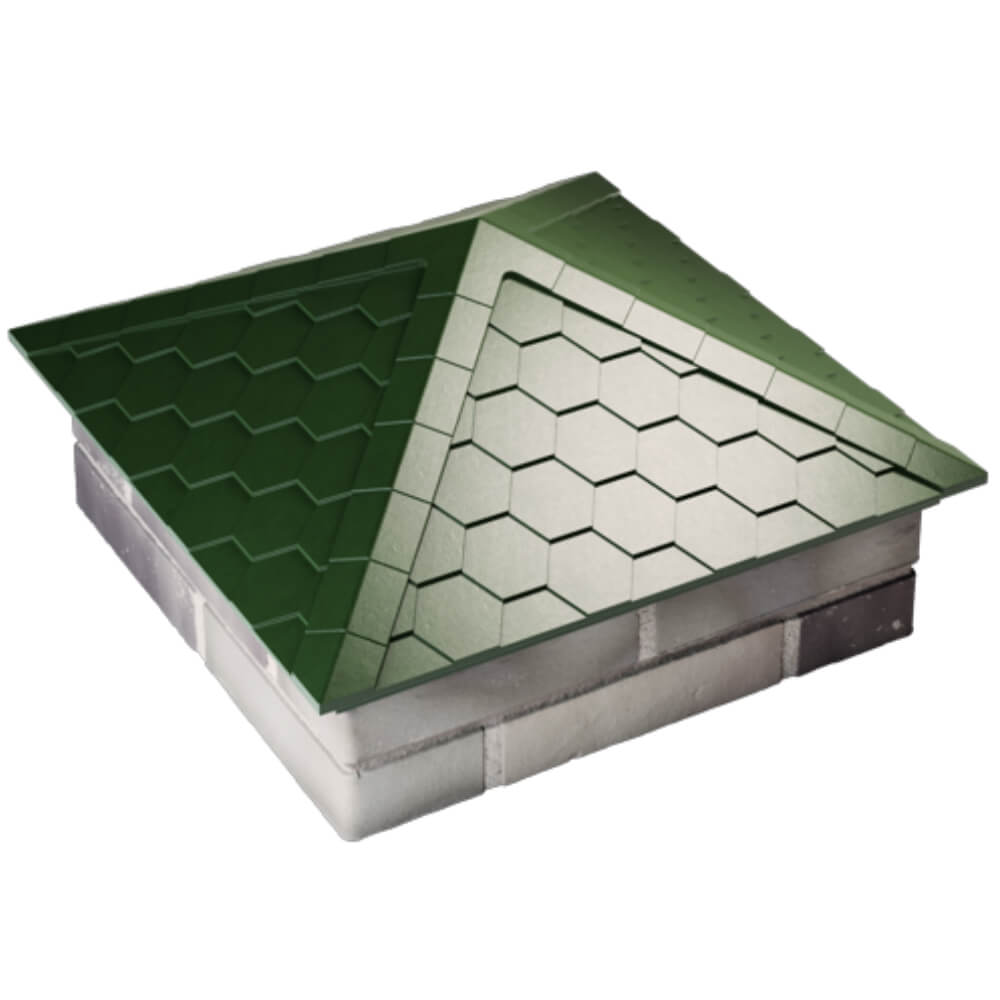 Колпак Zking Эверест Зеленый на столб 2х2 кирпича (535х535мм) Павловский Посад фото