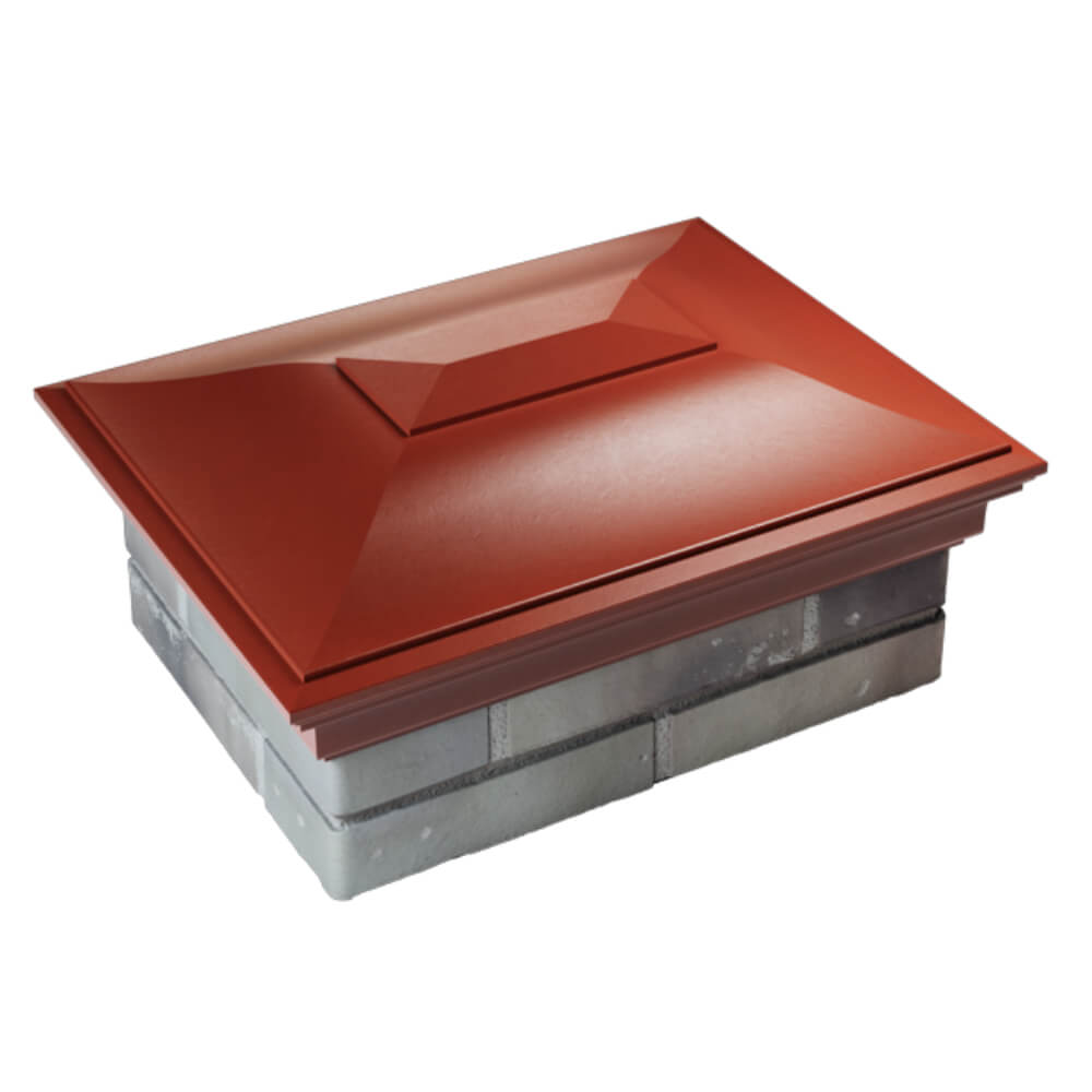 Колпак Zking Монблан Красный на столб 2х1.5 кирпича (515х385мм) Павловский Посад фото