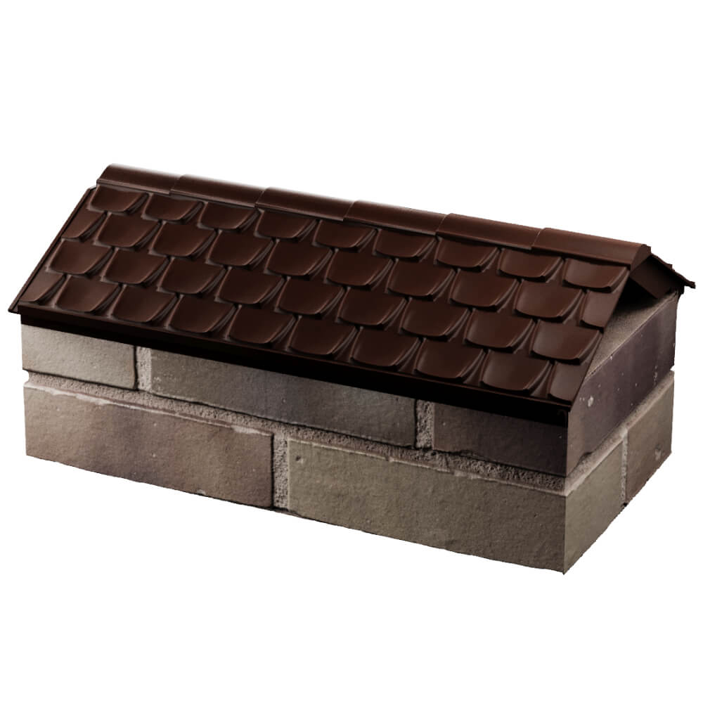 Парапет Zking Эльбрус Коричневый с посадкой на 1 кирпич (255мм) в Павловском Посаде фото