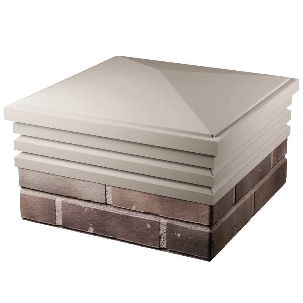 Колпак Zking Бона ХайТек Бежевый на столб 2х2 кирпича (513х513мм) в Павловском Посаде фото