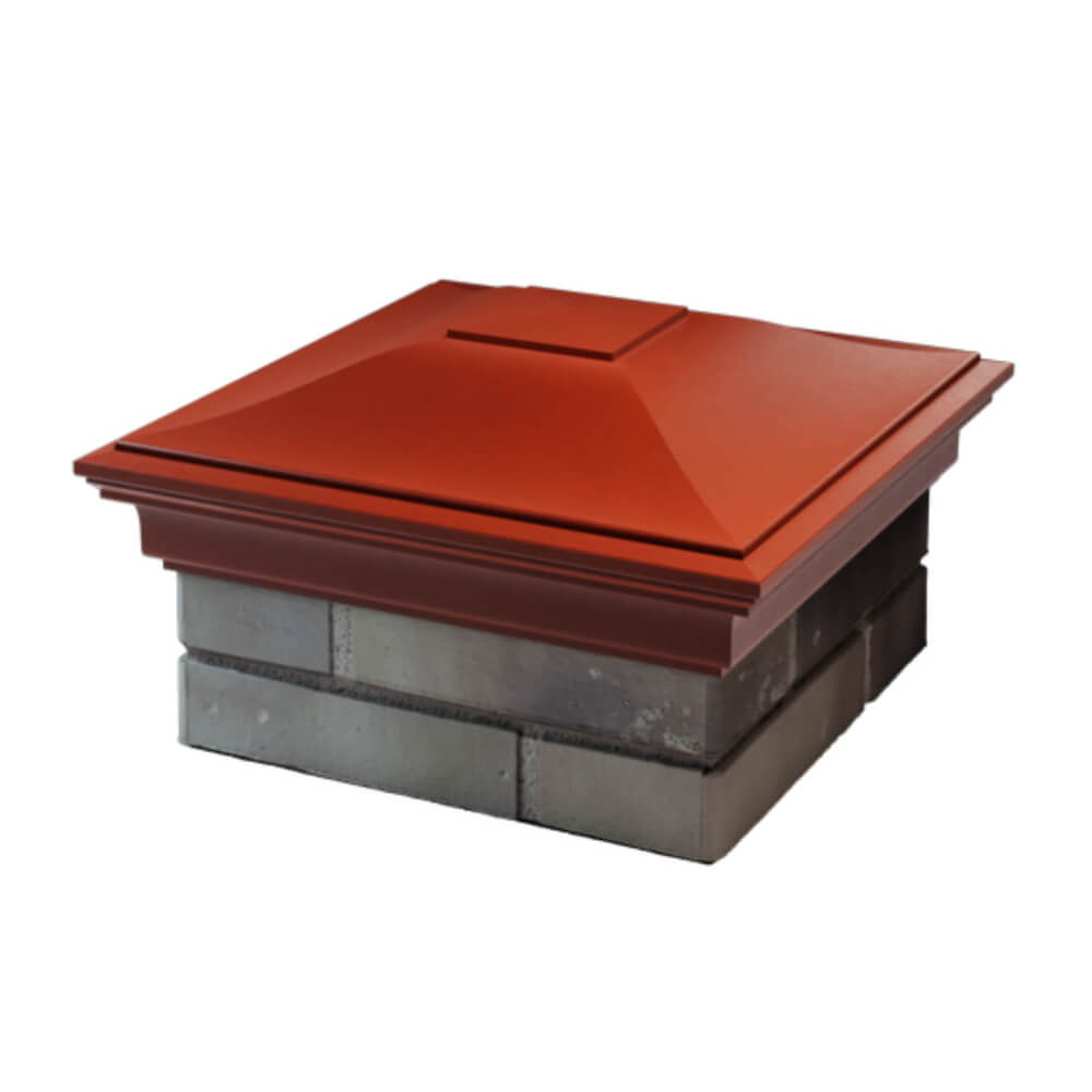 Колпак Zking Монблан Красный на столб 1.5х1.5 еврокирпича 0.7НФ (355х355мм) в Павловском Посаде фото