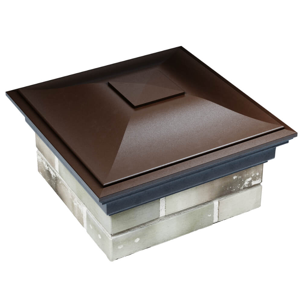 Колпак Zking Монблан Коричневый на столб 1.5х1.5 кирпича (385х385мм) в Павловском Посаде фото