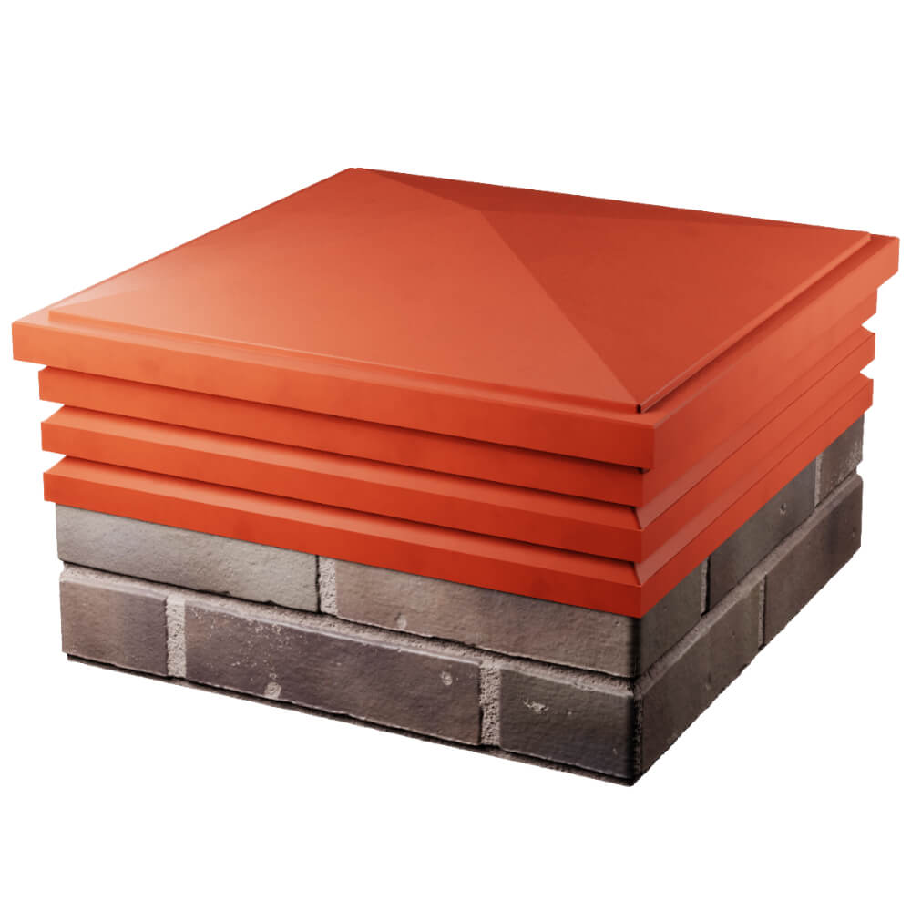 Колпак Zking Бона ХайТек Красный на столб 2х2 кирпича (513х513мм) в Павловском Посаде фото