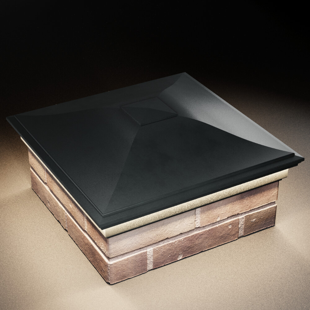 Колпак Zking Монблан Черный на столб 2х2 кирпича (515х515мм) c подсветкой в Павловском Посаде фото