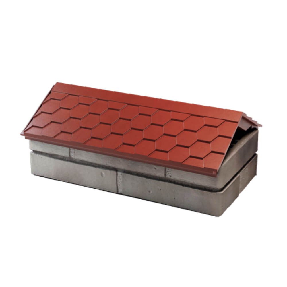 Парапет Zking Эверест Красный с посадкой на 1 кирпич (200/225/255мм) в Павловском Посаде фото