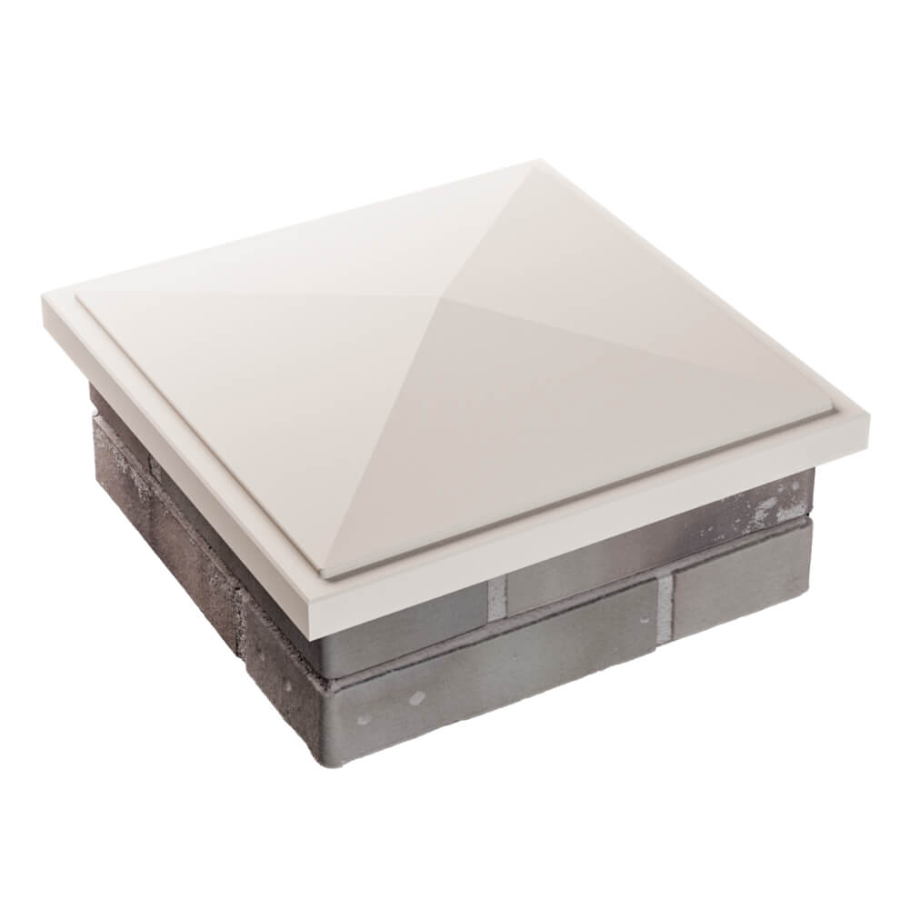 Колпак Zking БонаМоно Бежевый на столб 1.5х1.5 кирпича (385х385, 400х400мм) в Павловском Посаде фото