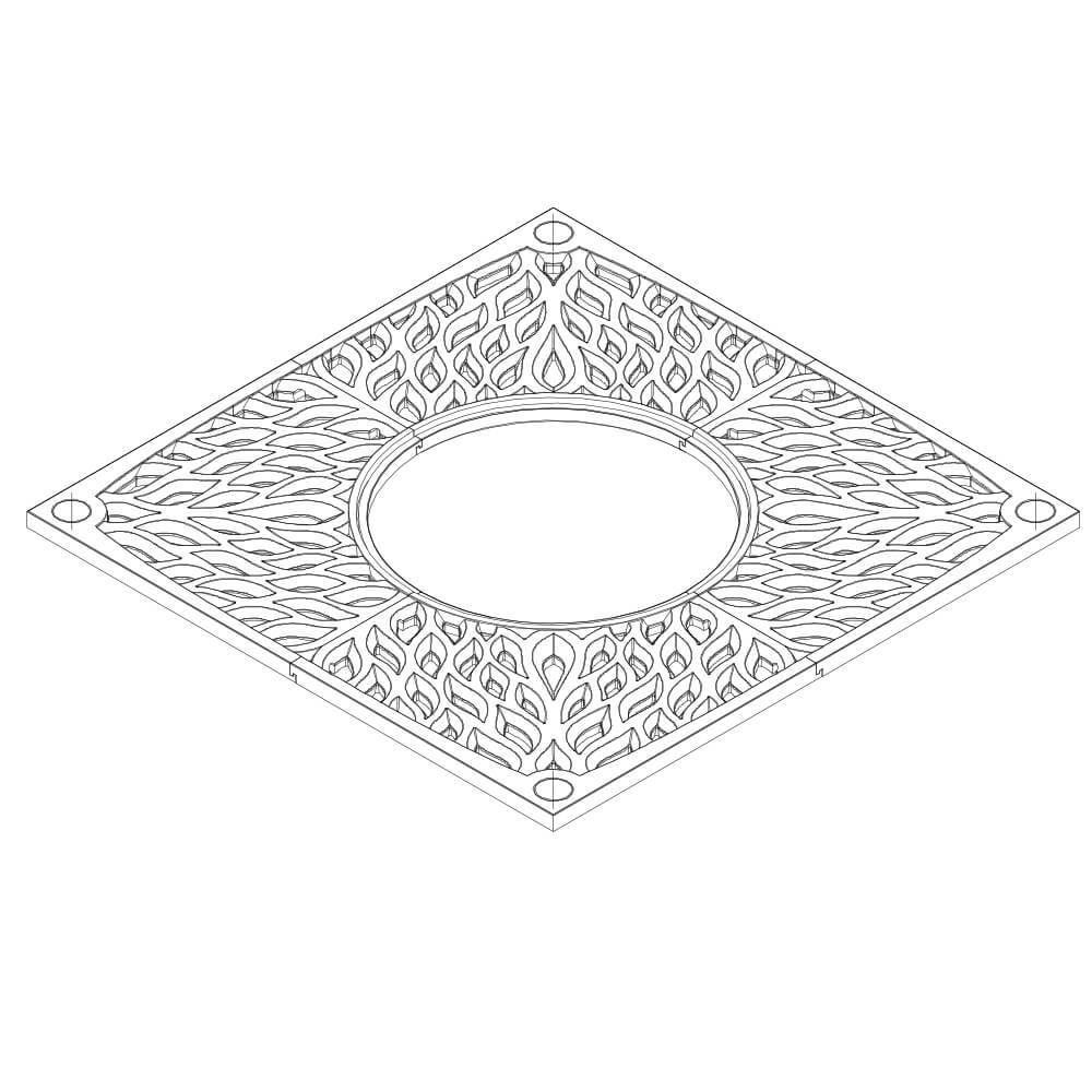 Приствольная решетка для дерева ZKING CRUST 2х2м Черная в Павловском Посаде фото