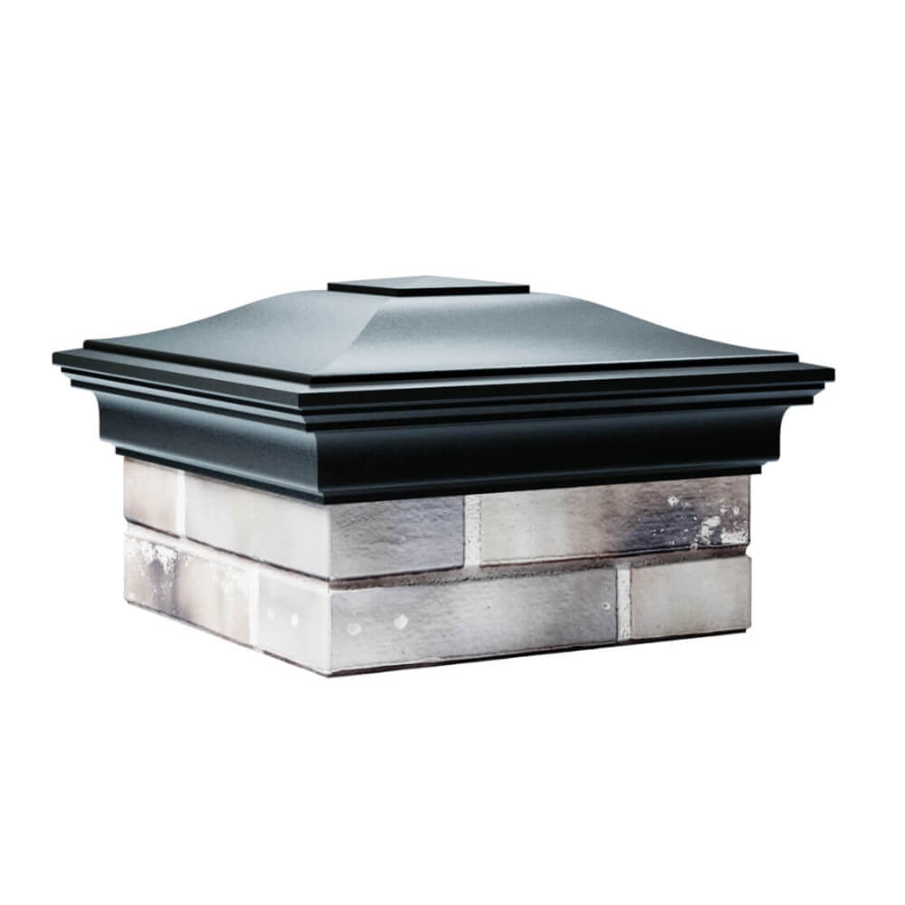 Колпак Zking Монблан Черный на столб 1.5х1.5 еврокирпича 0.7НФ (355х355мм) в Павловском Посаде фото