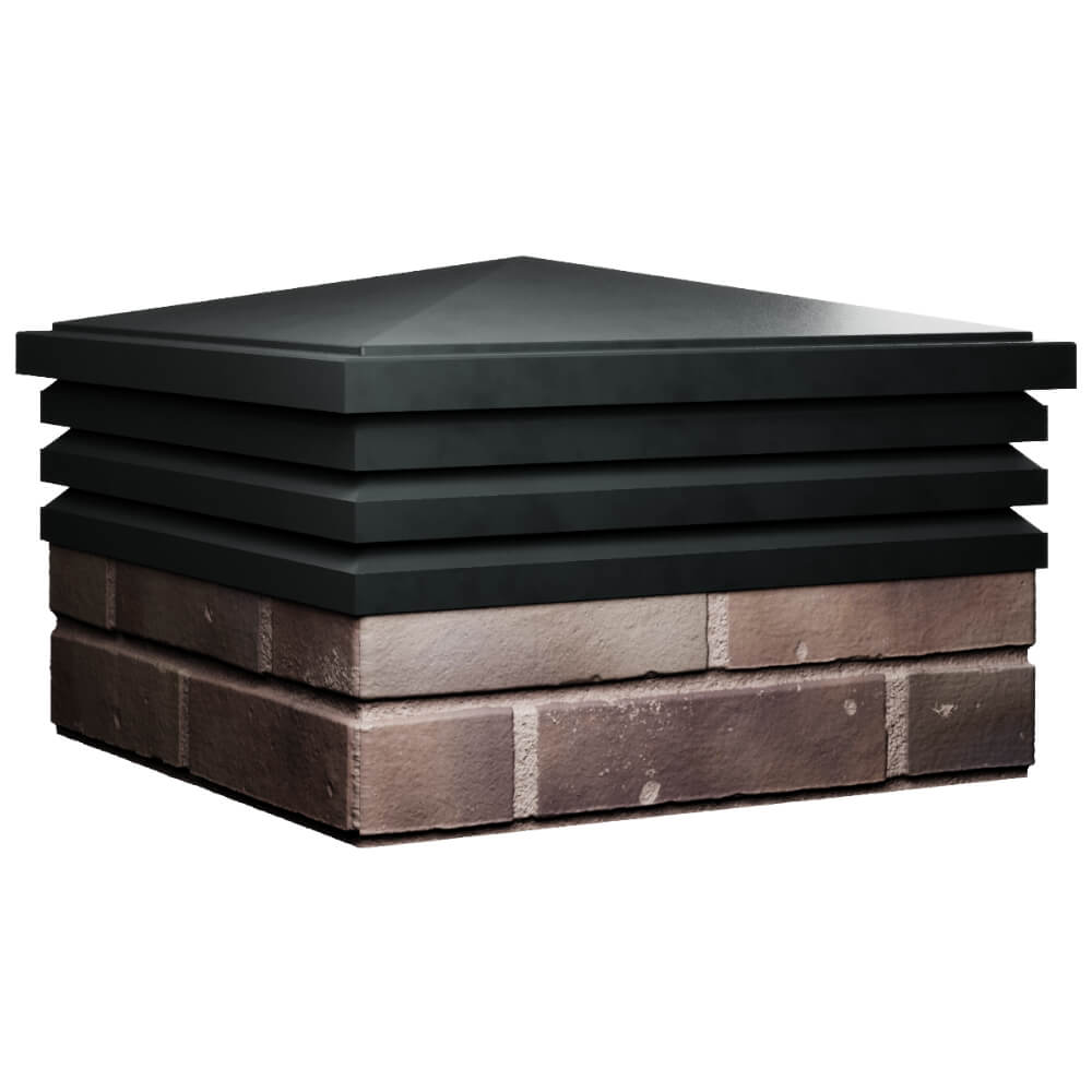 Колпак Zking Бона ХайТек Черный на столб 2х2 кирпича (513х513мм) в Павловском Посаде фото