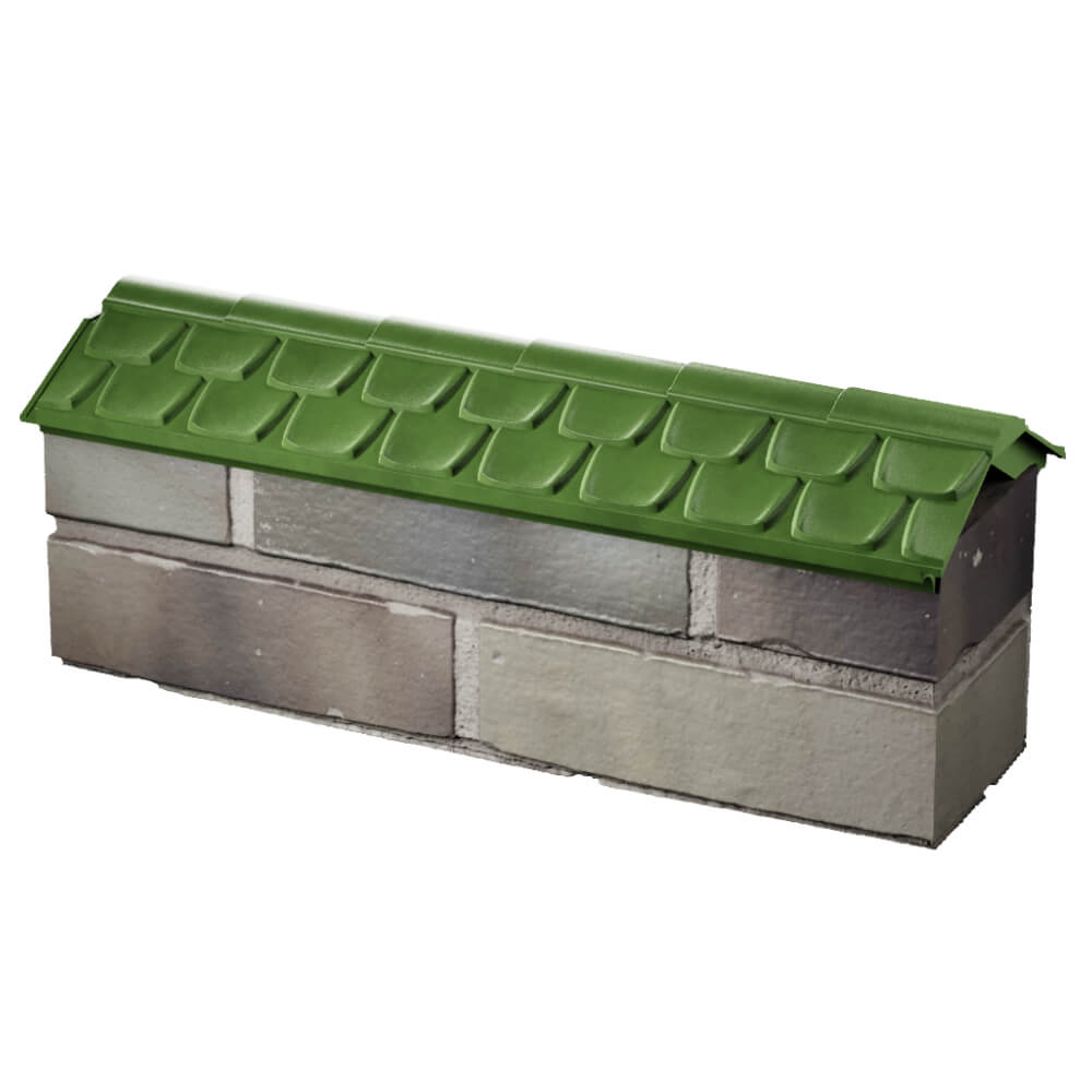 Парапет Zking Эльбрус Зеленый с посадкой на 0.5 кирпича (130мм) в Павловском Посаде фото