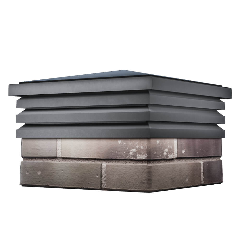 Колпак Zking Бона ХайТек Серый на столб 1.5х1.5 кирпича (385х385мм) в Павловском Посаде фото