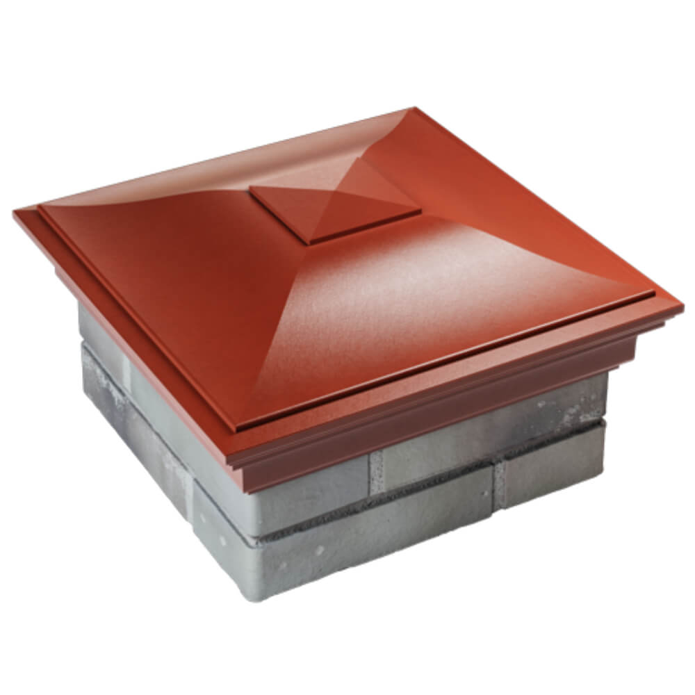 Колпак Zking Монблан Красный на столб 1.5х1.5 кирпича (385х385мм) в Павловском Посаде фото