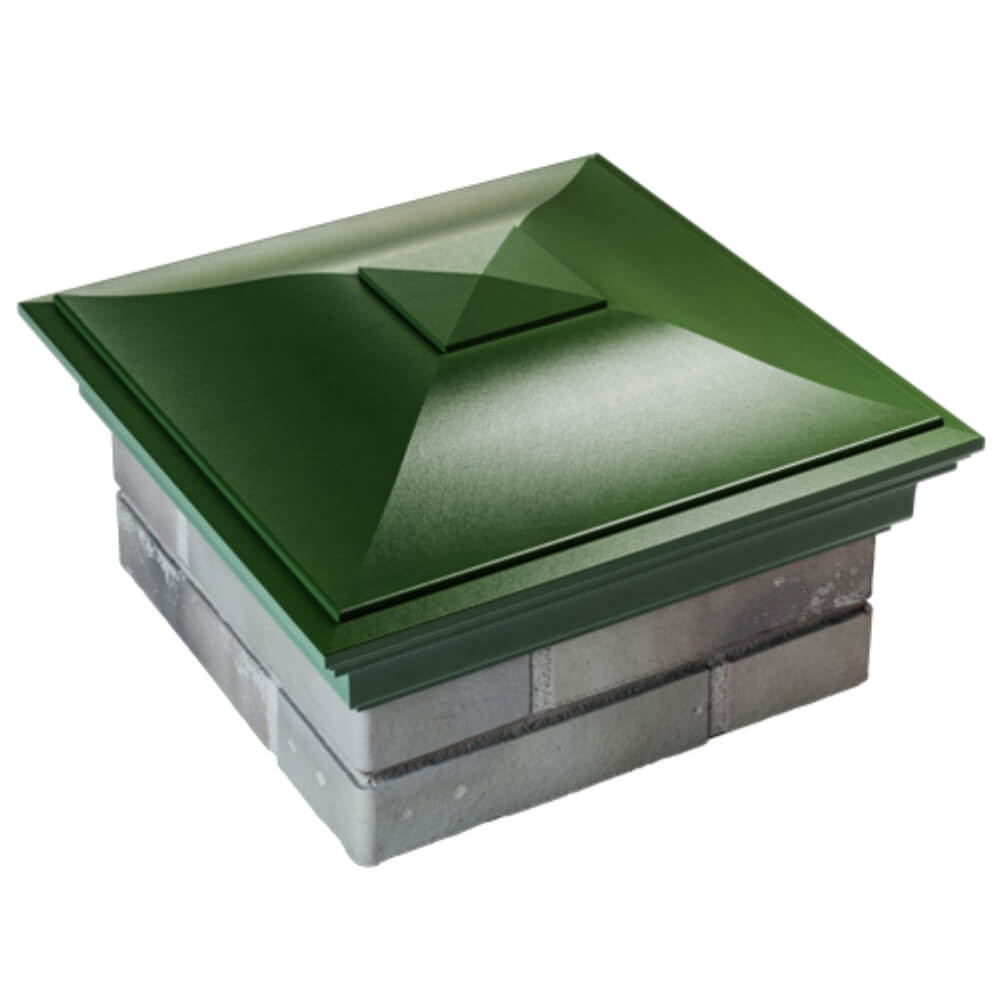 Колпак Zking Монблан Зеленый на столб 1.5х1.5 кирпича (385х385мм) в Павловском Посаде фото