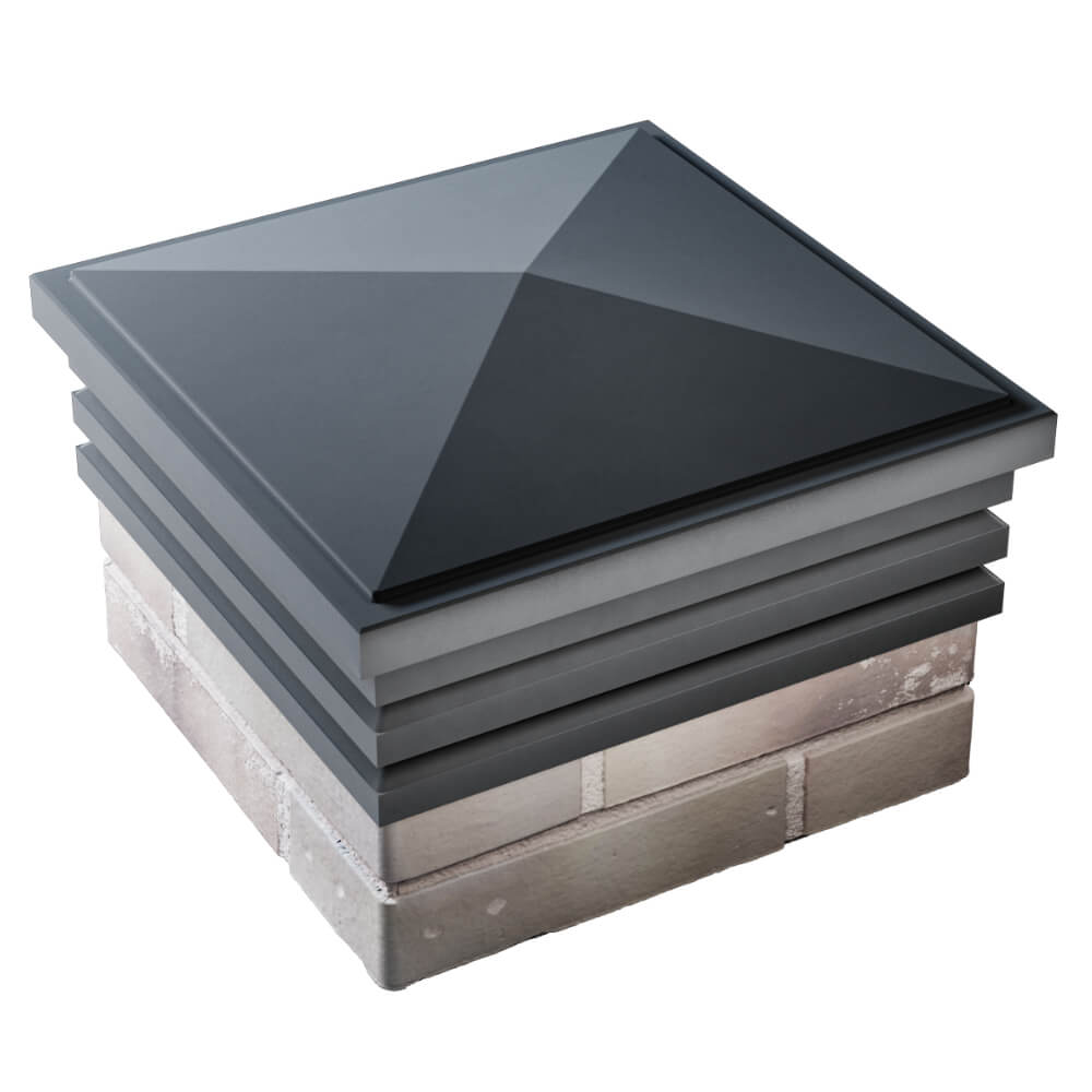 Колпак Zking Бона ХайТек Серый на столб 1.5х1.5 кирпича (385х385мм) в Павловском Посаде фото