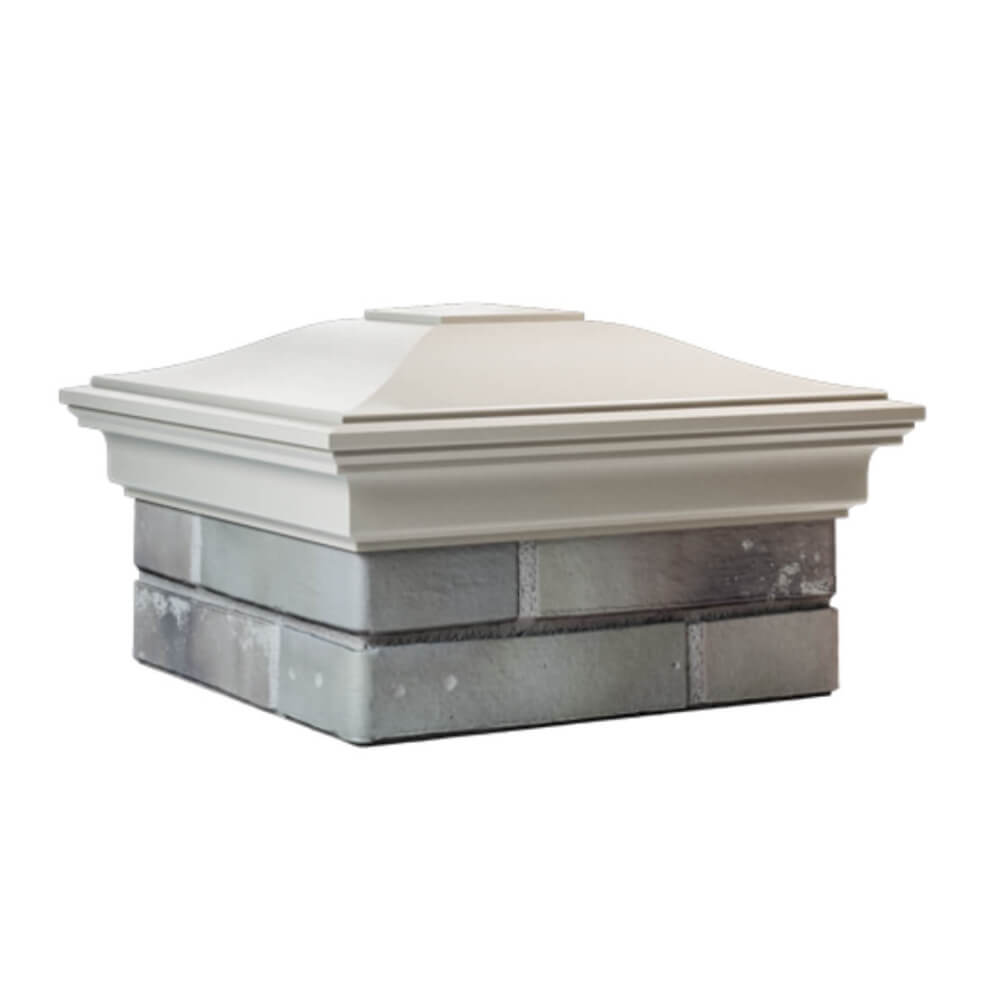 Колпак Zking Монблан Бежевый на столб 1.5х1.5 еврокирпича 0.7НФ (355х355мм) в Павловском Посаде фото