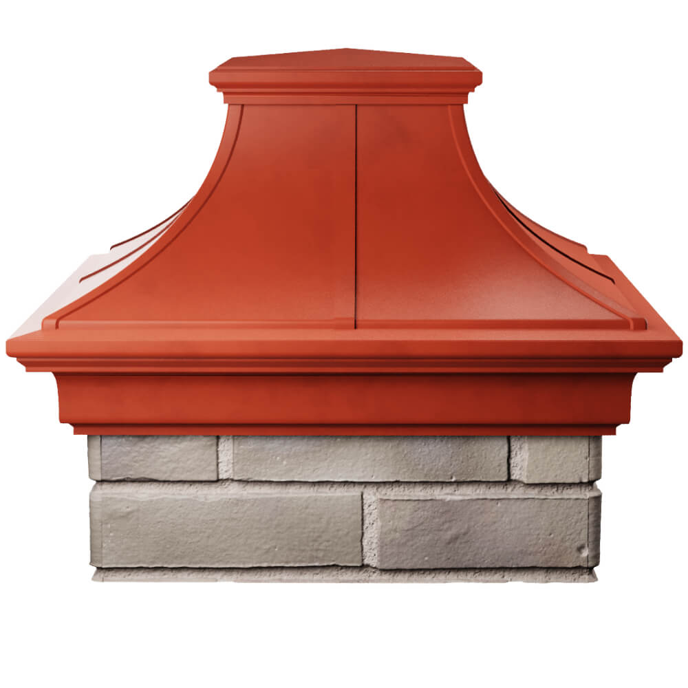 Колпак Zking Монблан Премиум Красный на столб 1.5х1.5 кирпича (385х385мм) Павловский Посад фото