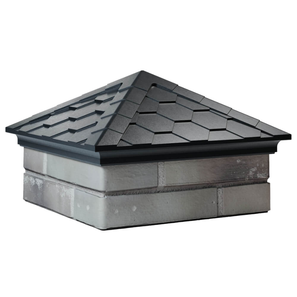 Колпак Zking Эверест Черный на столб 1.5х1.5 кирпича (390х390мм) в Павловском Посаде фото