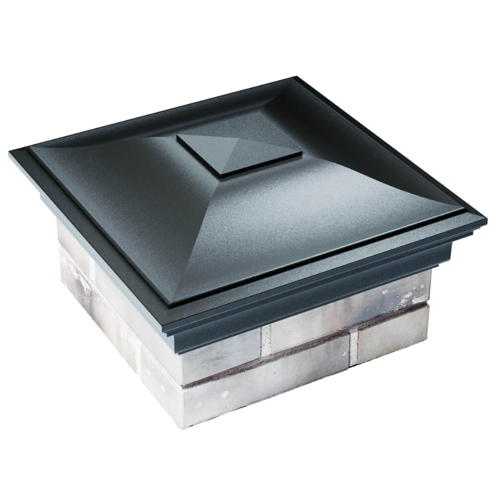 Колпак Zking Монблан Черный на столб 1.5х1.5 кирпича (385х385мм) в Павловском Посаде фото