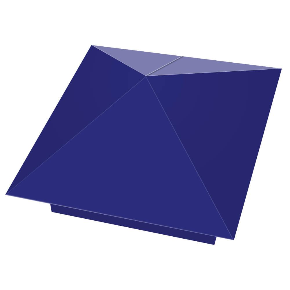 Колпак металлический 400х400мм RAL5002 Синий Ультрамарин заборный Павловский Посад фото