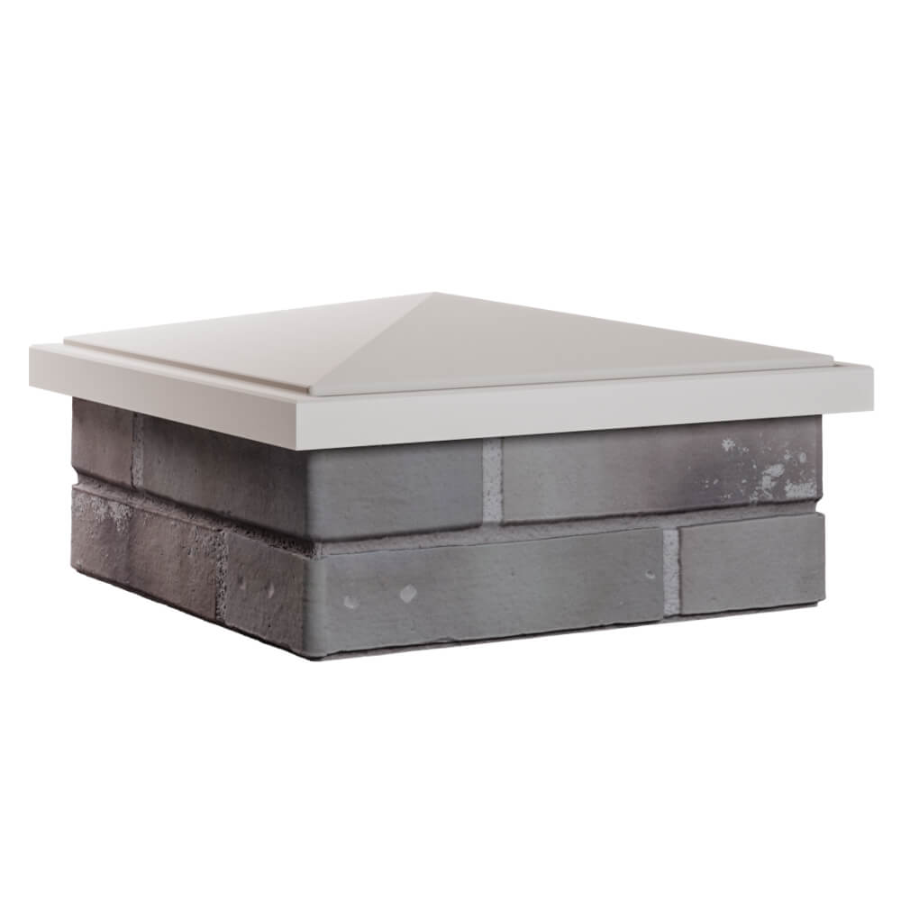 Колпак Zking БонаМоно Бежевый на столб 1.5х1.5 кирпича (385х385, 400х400мм) в Павловском Посаде фото