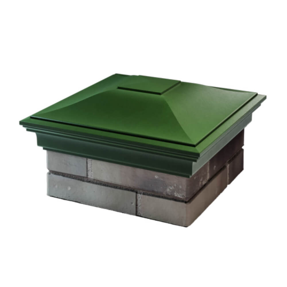 Колпак Zking Монблан Зеленый на столб 1.5х1.5 еврокирпича 0.7НФ (355х355мм) в Павловском Посаде фото