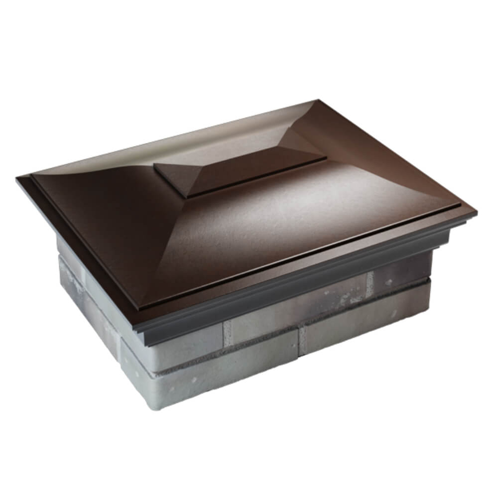 Колпак Zking Монблан Коричневый на столб 2х1.5 кирпича (515х385мм) Павловский Посад фото