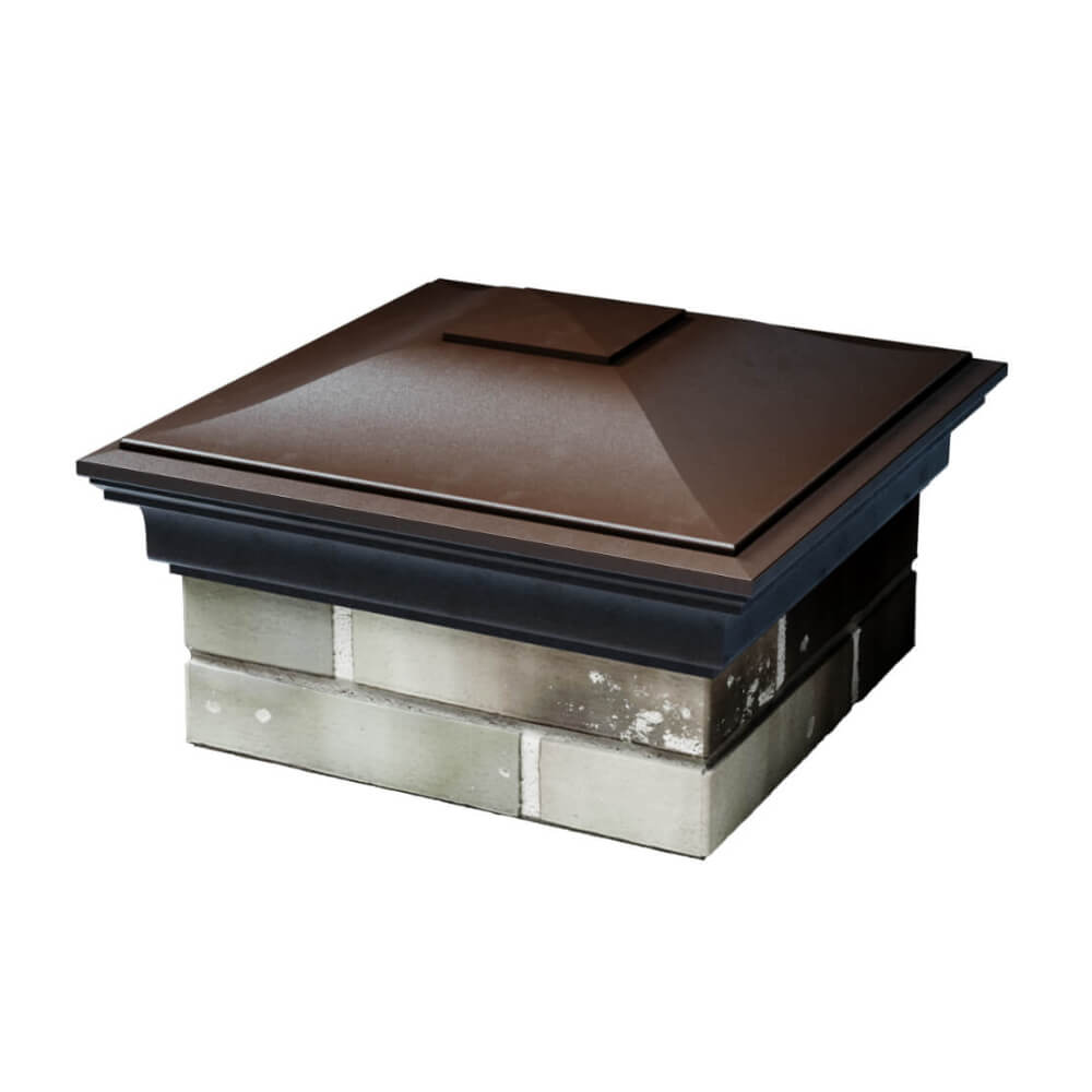 Колпак Zking Монблан Коричневый на столб 1.5х1.5 еврокирпича 0.7НФ (355х355мм) в Павловском Посаде фото