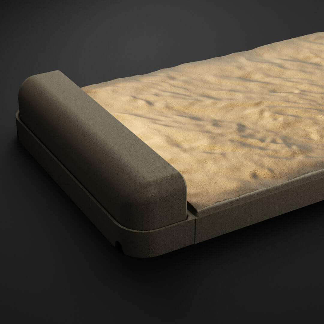 LED Светильник для шаговой плиты STONE Светлая Галька 330х75х98мм в Павловском Посаде фото