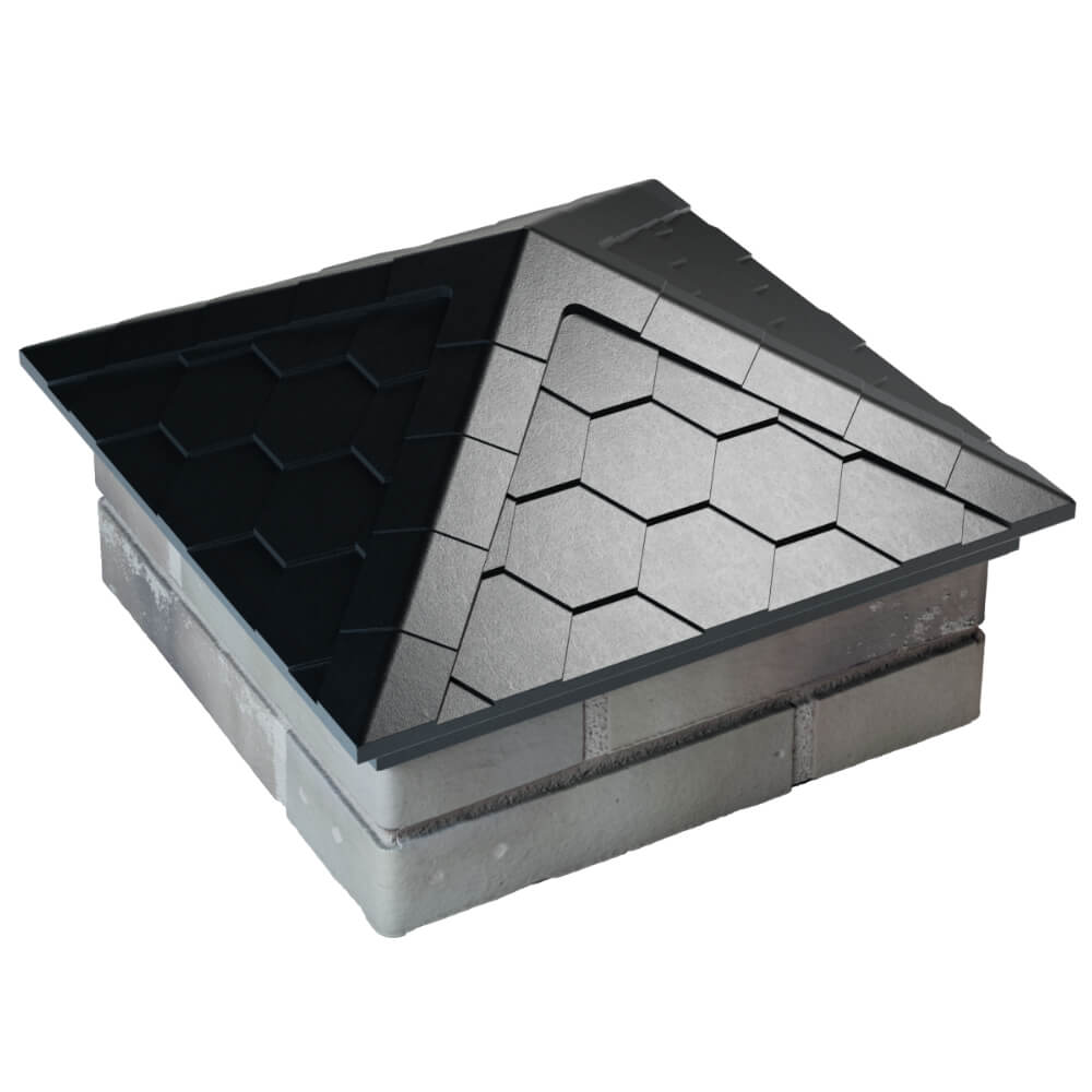 Колпак Zking Эверест Черный на столб 1.5х1.5 кирпича (390х390мм) в Павловском Посаде фото