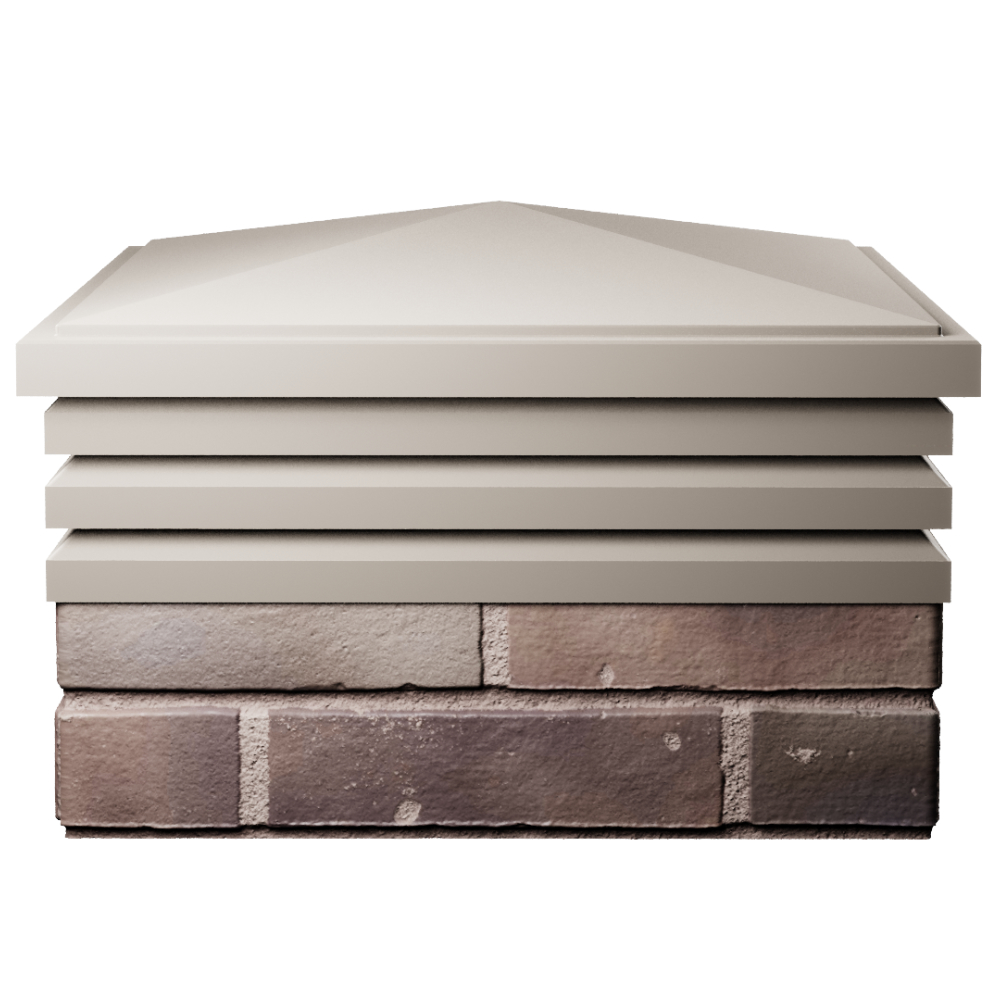 Колпак Zking Бона ХайТек Бежевый на столб 2х2 кирпича (513х513мм) Павловский Посад фото