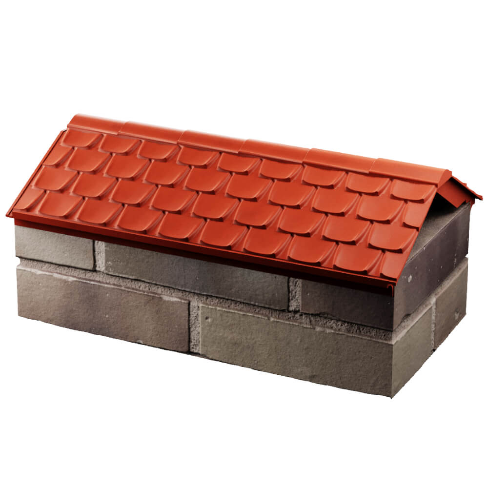 Парапет Zking Эльбрус Красный с посадкой на 1 кирпич (255мм) в Павловском Посаде фото