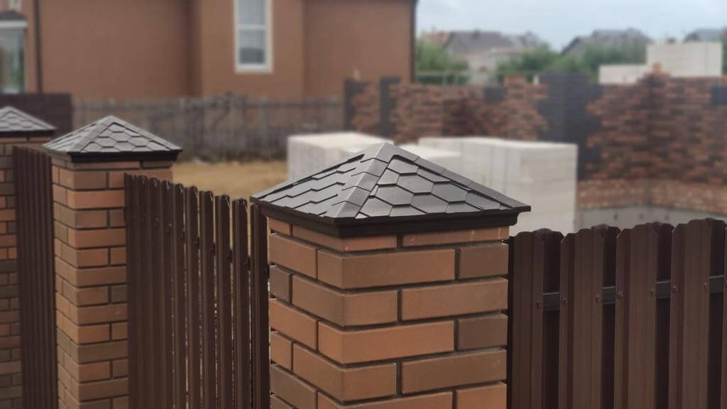 Колпак Zking Эверест Коричневый на столб 1.5х1.5 кирпича (390х390мм) в Павловском Посаде фото