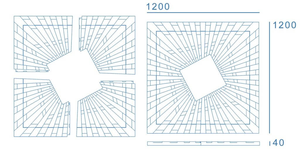 Приствольная решетка для дерева ZKING ATMOSPHERE 1.2х1.2м Зеленая в Павловском Посаде фото