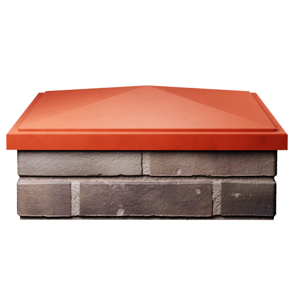 Колпак Zking БонаМоно Красный на столб 2х2 кирпича (515х515, 530х530мм) Павловский Посад фото