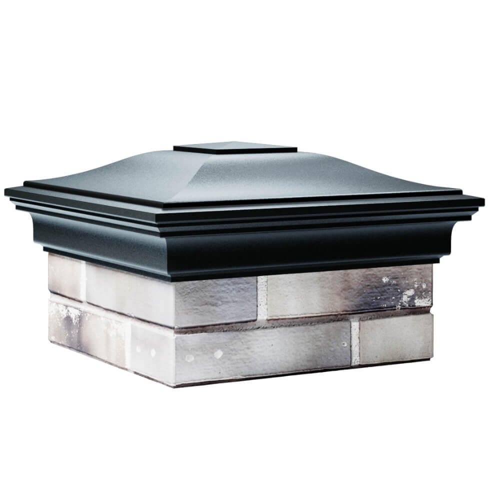 Колпак Zking Монблан Черный на столб 1.5х1.5 кирпича (385х385мм) в Павловском Посаде фото