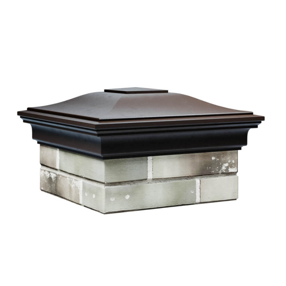 Колпак Zking Монблан Коричневый на столб 1.5х1.5 еврокирпича 0.7НФ (355х355мм) в Павловском Посаде фото