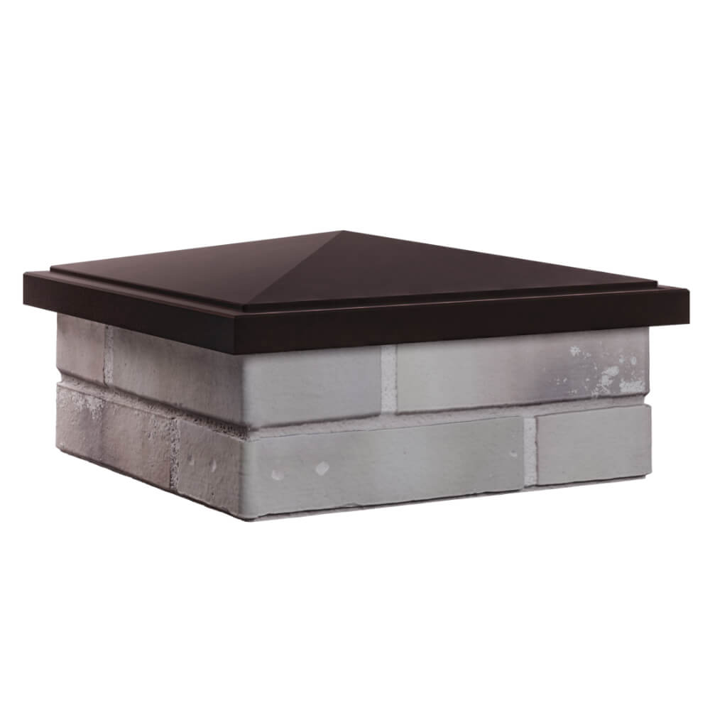 Колпак Zking БонаМоно Коричневый на столб 1.5х1.5 кирпича (385х385, 400х400мм) в Павловском Посаде фото