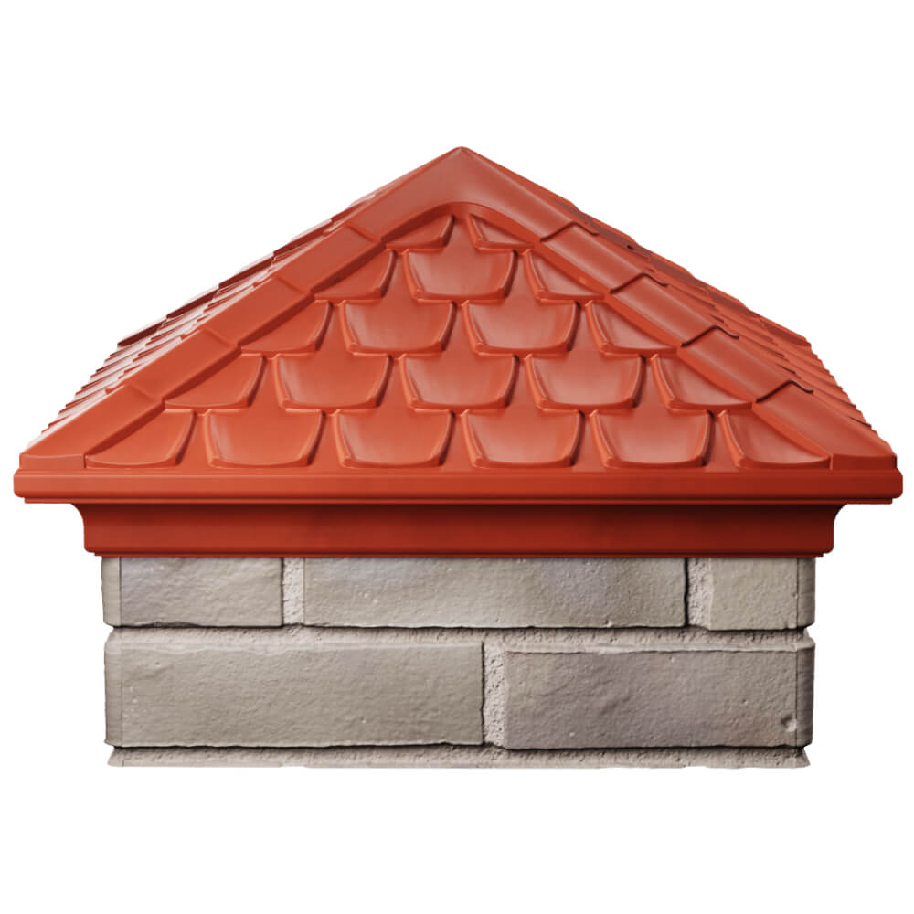 Колпак Zking Эльбрус Красный на столб 1.5х1.5 кирпича (385х385мм) Павловский Посад фото