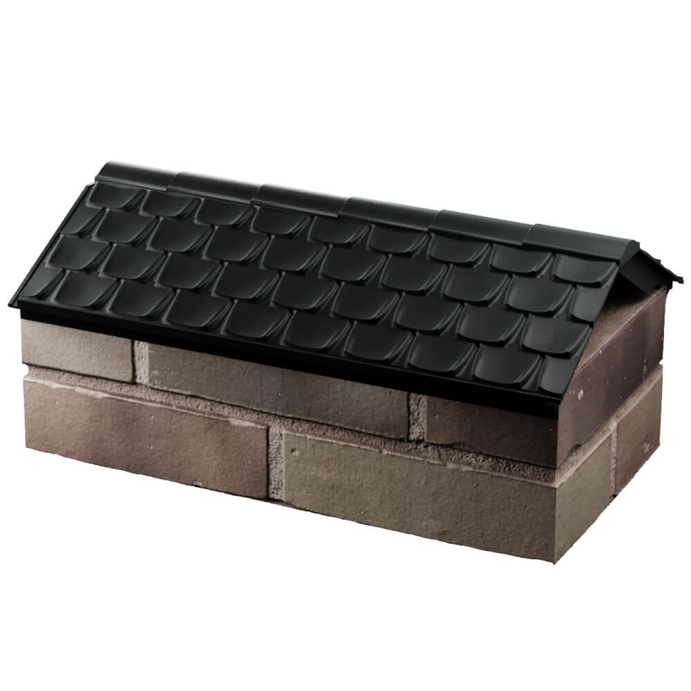 Парапет Zking Эльбрус Черный с посадкой на 1 кирпич (255мм) в Павловском Посаде фото