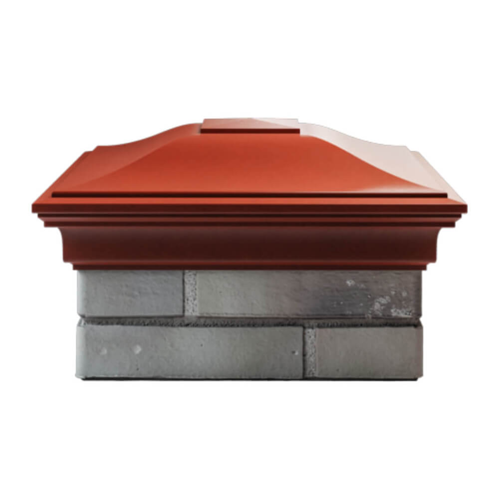 Колпак Zking Монблан Красный на столб 1.5х1.5 еврокирпича 0.7НФ (355х355мм) Павловский Посад фото