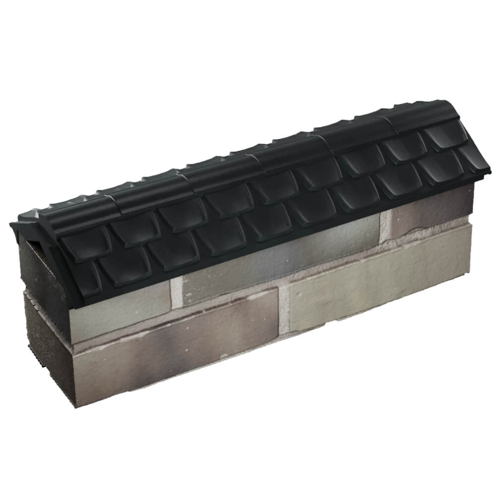 Парапет Zking Эльбрус Черный с посадкой на 0.5 кирпича (130мм) в Павловском Посаде фото