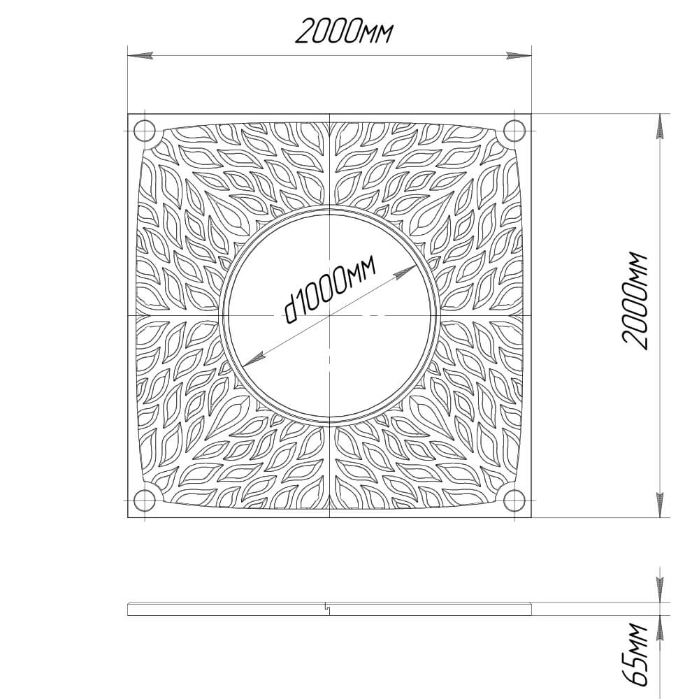 Приствольная решетка для дерева ZKING CRUST 2х2м Черная в Павловском Посаде фото