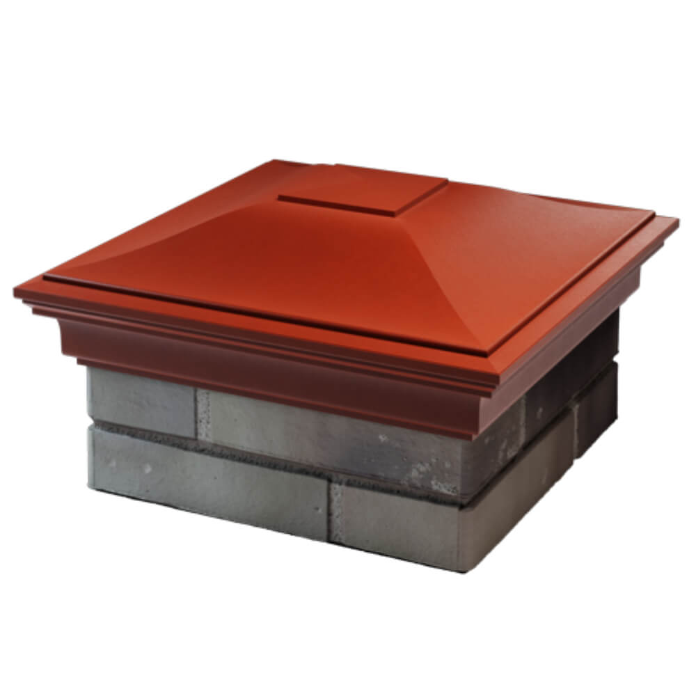 Колпак Zking Монблан Красный на столб 1.5х1.5 кирпича (385х385мм) в Павловском Посаде фото